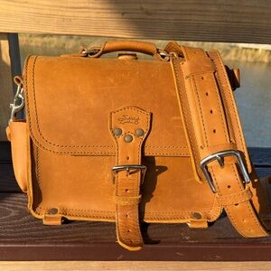 Saddleback Rounded Leather Satchel aka Photographer’s Satchel in Tobacco.